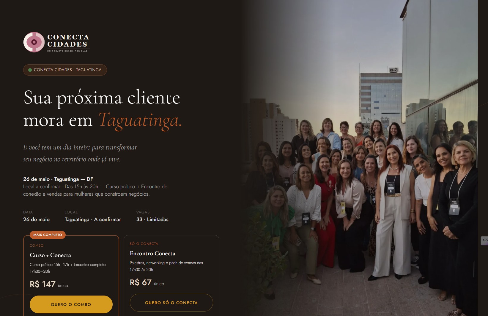 Página do projeto Conecta Cidades